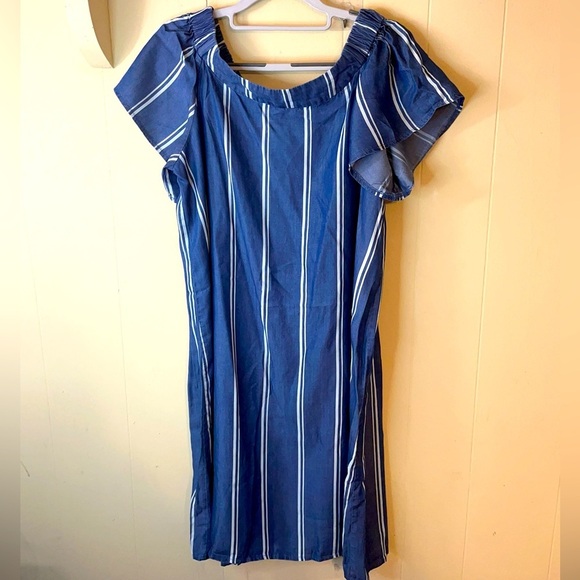 Appraisal Women Blue Strip dress. Size XL - Picture 1 of 16